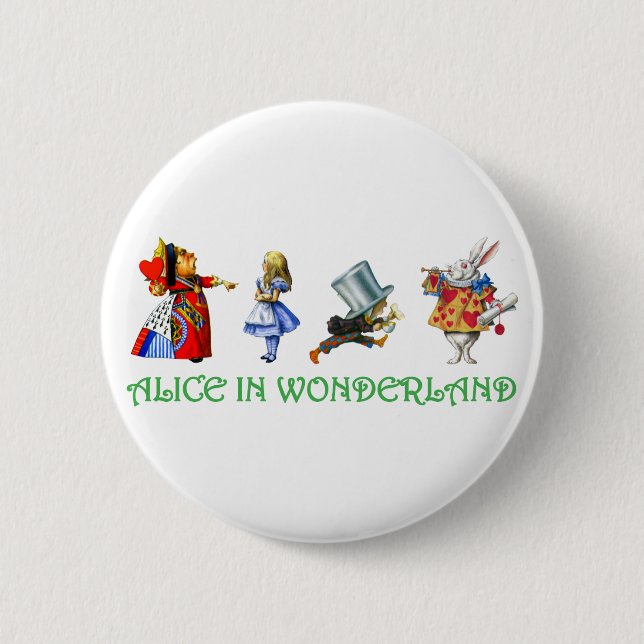 ALICE IM WUNDERLAND UND FREUNDE BUTTON (Vorderseite)