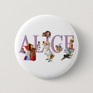 ALICE IM WUNDERLAND UND FREUNDE BUTTON