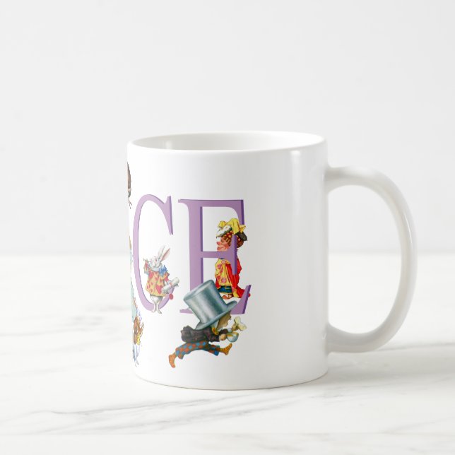 Alice im Wunderland und Freunde Kaffeetasse (Rechts)