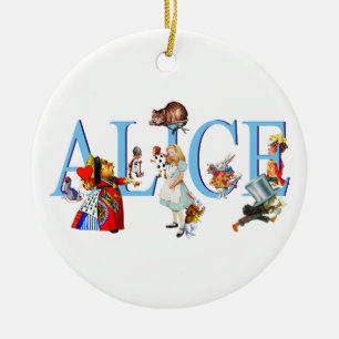 Alice im Wunderland und Freunde Keramikornament