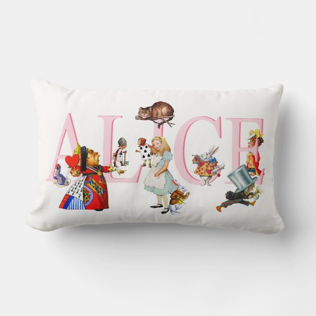 Alice im Wunderland und Freunde Lendenkissen (Vorderseite)