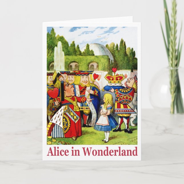 ALICE IM WUNDERLAND UND KINDER KARTE (Vorderseite)