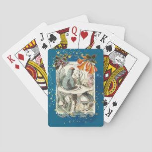 Alice im Wunderland und Raupe Vintager Stil Spielkarten