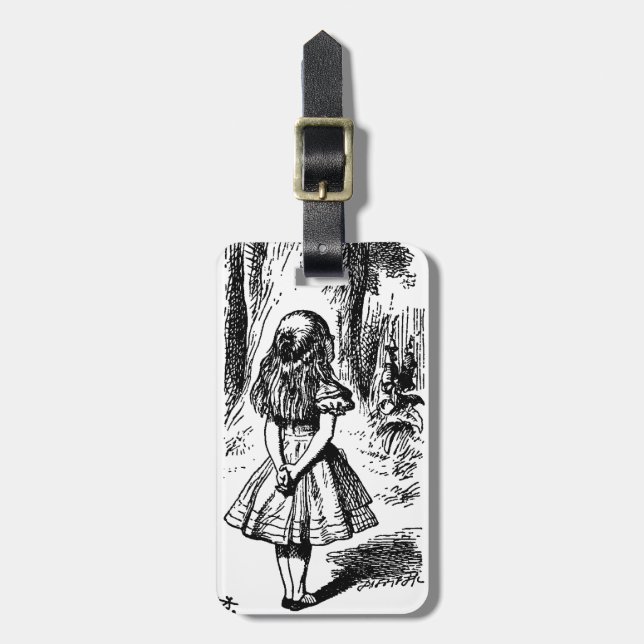 Alice im Wunderland - ursprüngliche Illustration Gepäckanhänger (Vorderseite vertikal)