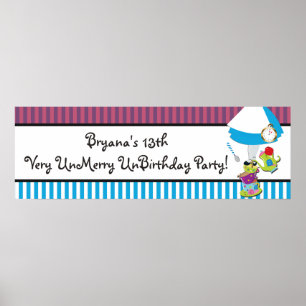 Alice im Wunderland Verrückte Teaparty Banner Poster