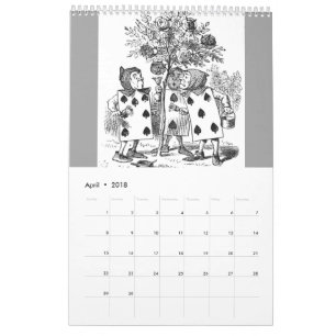 Alice im Wunderland, Vintag Kalender