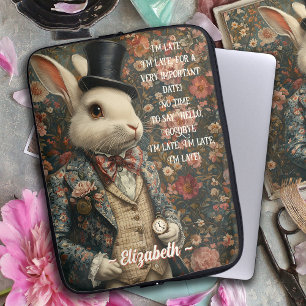 Alice im Wunderland Vintag Weißes Kaninchen Laptopschutzhülle