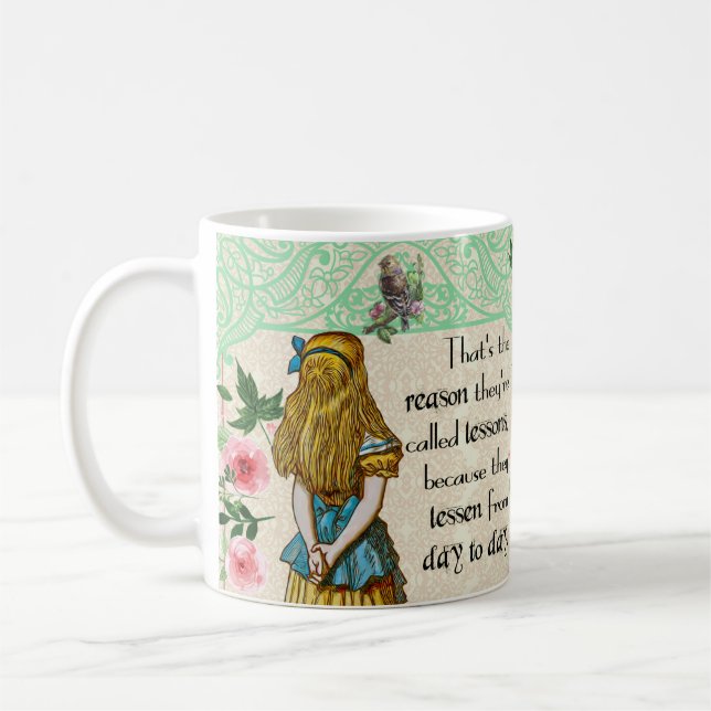 Alice im Wunderland, Vintage Kaffeetasse (Links)