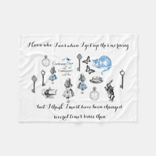 Alice im Wunderland Vintages Fleece Blanket veränd