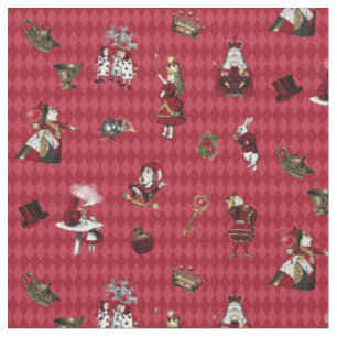 Alice im Wunderland von Crimson/Gold auf Harlequin Stoff
