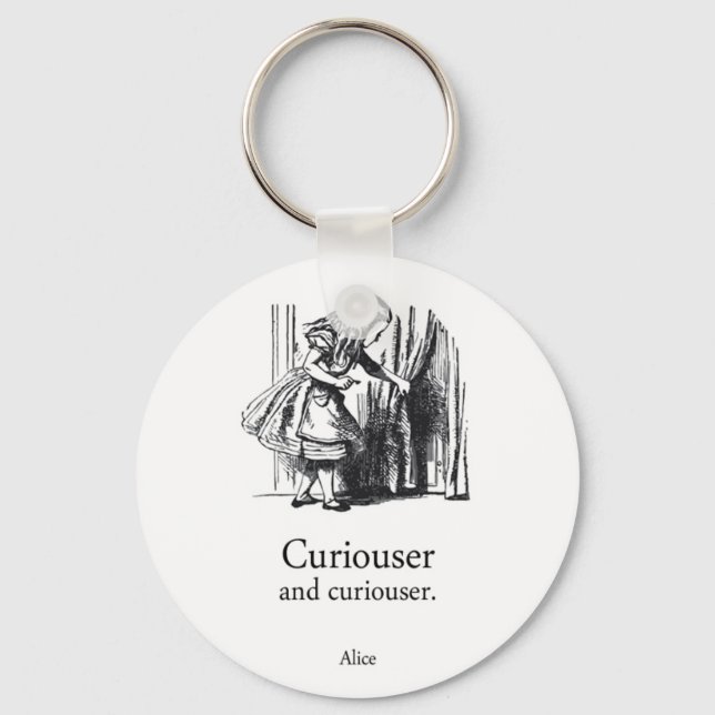 Alice im Wunderland von Kuriouser und Kuriouser Schlüsselanhänger (Vorderseite)