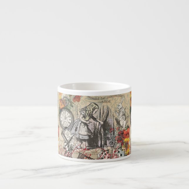 Alice im Wunderland Vorhang Classic Art Espressotasse (Vorderseite)