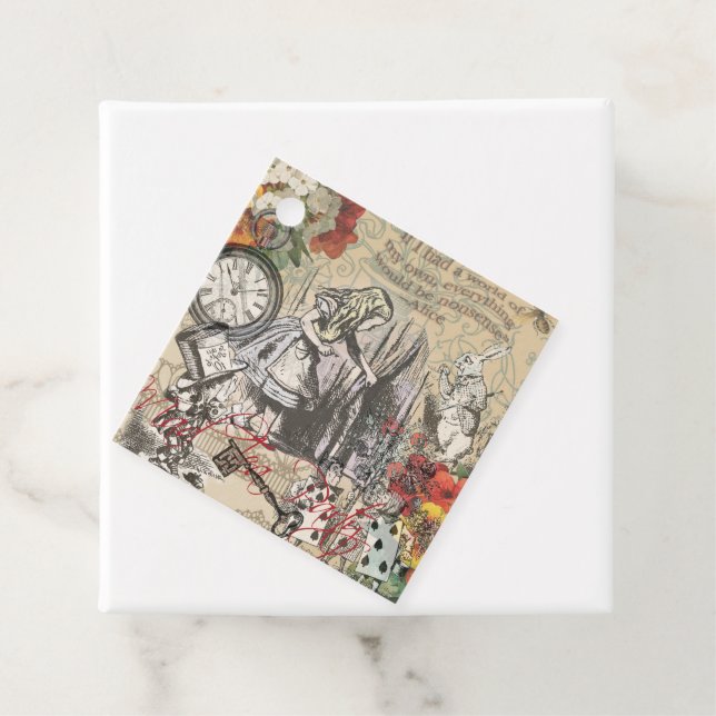 Alice im Wunderland Vorhang Classic Art Geschenkanhänger (Beispiel)