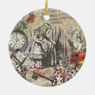 Alice im Wunderland Vorhang Classic Art Keramik Ornament