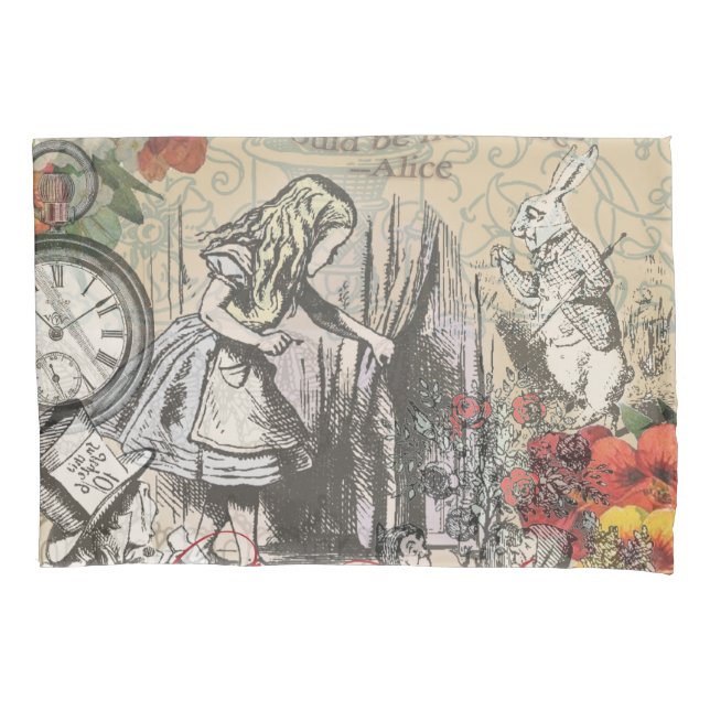 Alice im Wunderland Vorhang Classic Art Kissenbezug (Vorderseite)