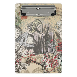 Alice im Wunderland Vorhang Classic Art Mini Klemmbrett