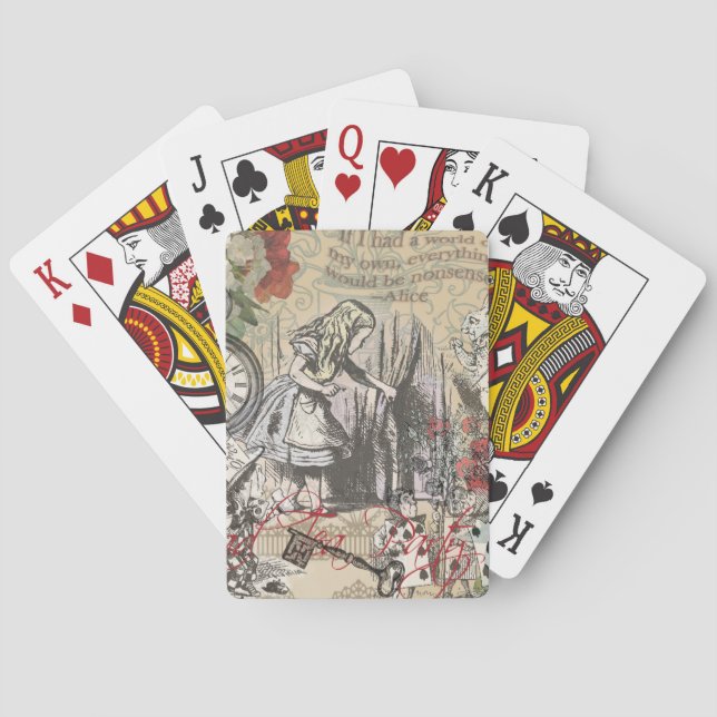 Alice im Wunderland Vorhang Classic Art Spielkarten (Rückseite)