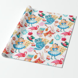 Alice im Wunderland Wasserfarbe Geschenkpapier