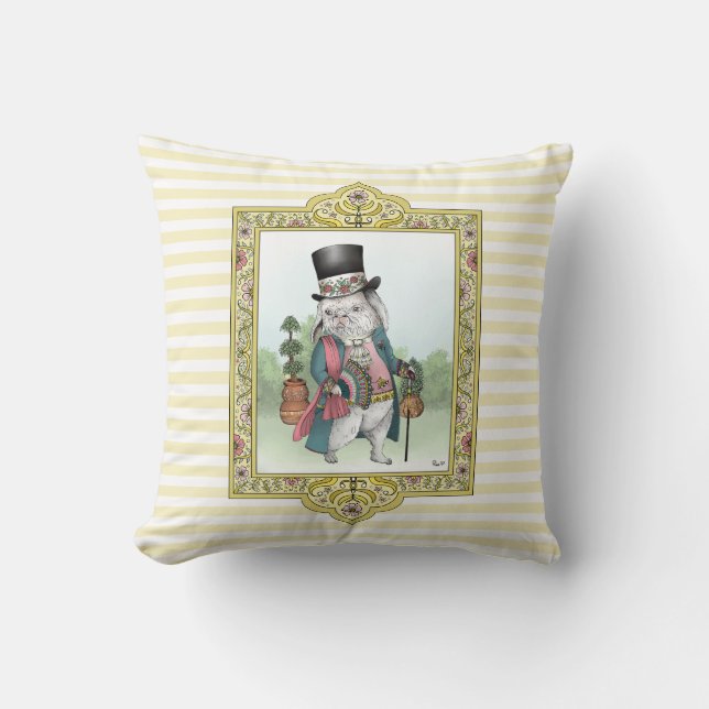 Alice im Wunderland Weiße Kaninchenkleidung Kissen (Vorderseite)