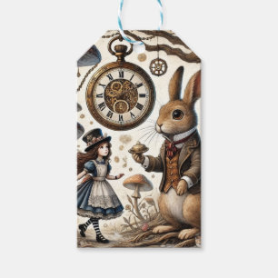 Alice im Wunderland weißer Hase Geschenkanhänger