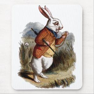 Alice im Wunderland Weißer Hase Personalisieren Mousepad