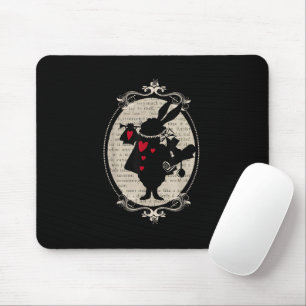 Alice im Wunderland Weißer Hase Vintage Buch Mousepad