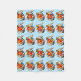 Alice im Wunderland Weißes Kaninchen Fleecedecke