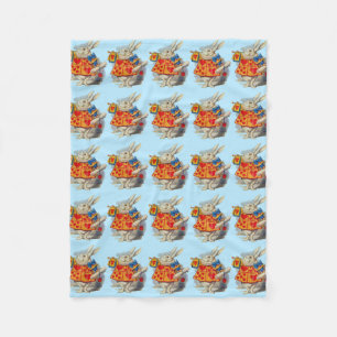 Alice im Wunderland Weißes Kaninchen Fleecedecke