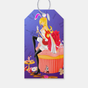 Alice im Wunderland weißes Kaninchen Geschenkanhänger