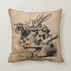 Alice im Wunderland, weißes Kaninchen Kissen