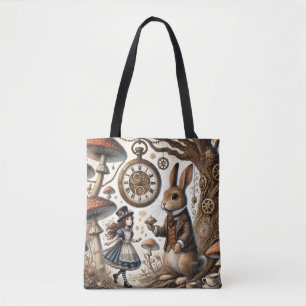 Alice im Wunderland weißes Kaninchen Tasche