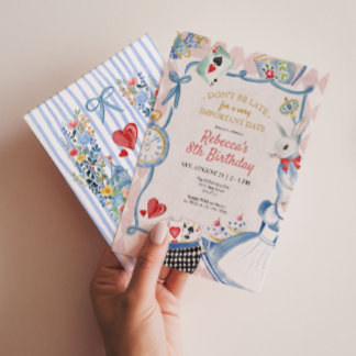 Alice im Wunderland Whimsical Birthday Einladung