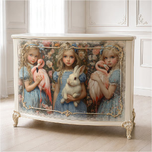 Alice im Wunderland White Rabbit Flamingo Seidenpapier