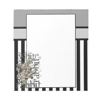 Alice im Wunderland White Rabbit Grunge Notizblock