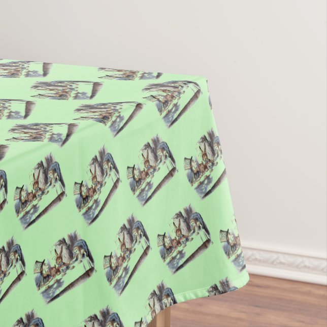 Alice im Wunderland White Rabbit Kaninchen Pastell Tischdecke (Beispiel)