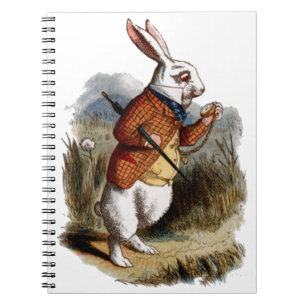 Alice im Wunderland White Rabbit Personalisieren Notizblock