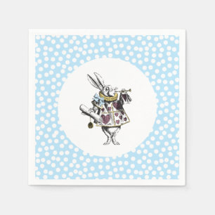 Alice im Wunderland White Rabbit Polka Dot Serviette