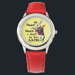 Alice im Wunderland White Rabbit Quotes Armbanduhr<br><div class="desc">Alice im Wunderland White Rabbit Quotes Watch - Oh lieber, verpassen Sie dieses nicht! Diese Uhr ist voller Charme und Charakter und wird vom weißen Kaninchen aus dem Buch der Alice im Wunderland inspiriert. Diese phantastische Armbanduhr zeigt das weiße Kaninchen in der klassischen Szene, wo er seine Uhr anschaut und...</div>