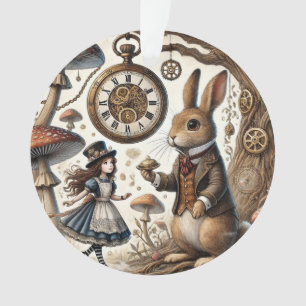 Alice im Wunderland White Rabbit Tee Art Ornament