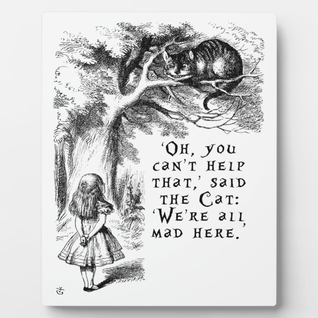 Alice im Wunderland - Wir sind alle wütend hier Fotoplatte (Vorderseite)