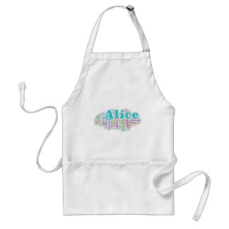 Alice im Wunderland-Wort-Wolke Schürze