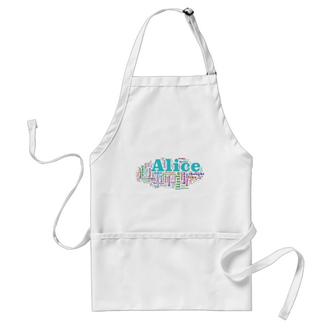 Alice im Wunderland-Wort-Wolke Schürze (Vorne)