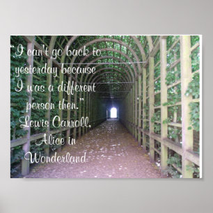 Alice im Wunderland Zitat Poster