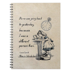 Alice im Wunderland-Zitate Notizblock