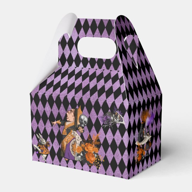 Alice im Wunderland zu Halloween Violet Harlequin Geschenkschachtel (Vorderseite)