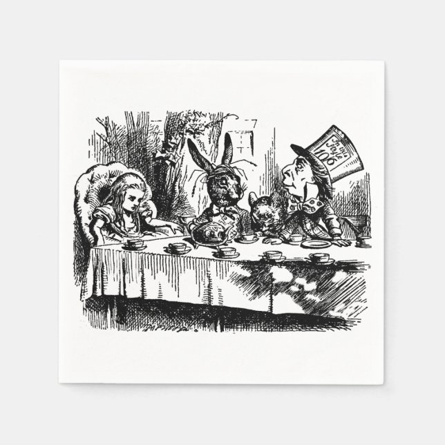 Alice im Wunderland zur Illustration von Paper Nap Serviette (Vorderseite)