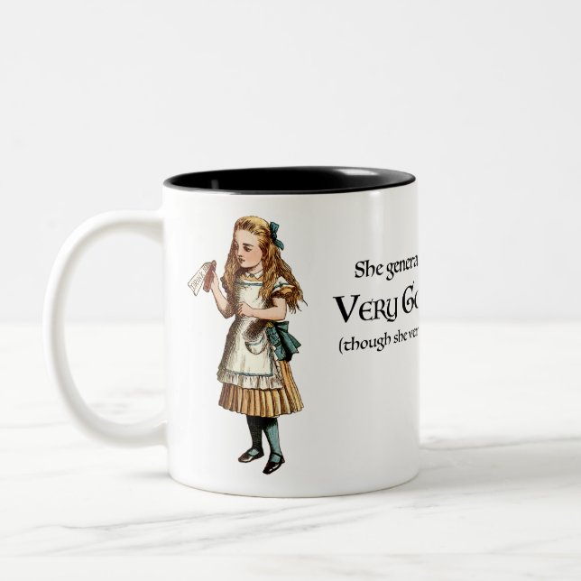Alice im Wunderland Zweifarbige Tasse (Links)