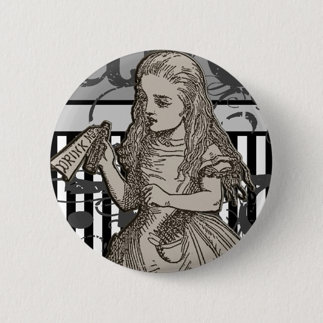 Alice im WunderlandGrunge Button (Vorderseite)