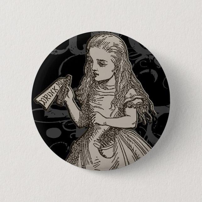 Alice im WunderlandGrunge Button (Vorderseite)