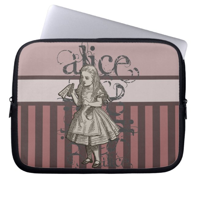 Alice im WunderlandGrunge (Rosa) Laptopschutzhülle (Vorderseite)